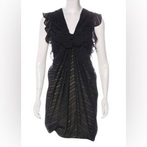 3.1 phillip lim ruffle cocktail dress in black, SMALL